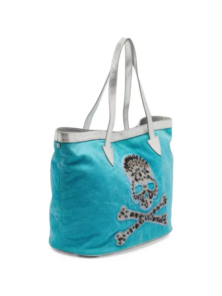 Geantă shopper Philipp Plein albastru
