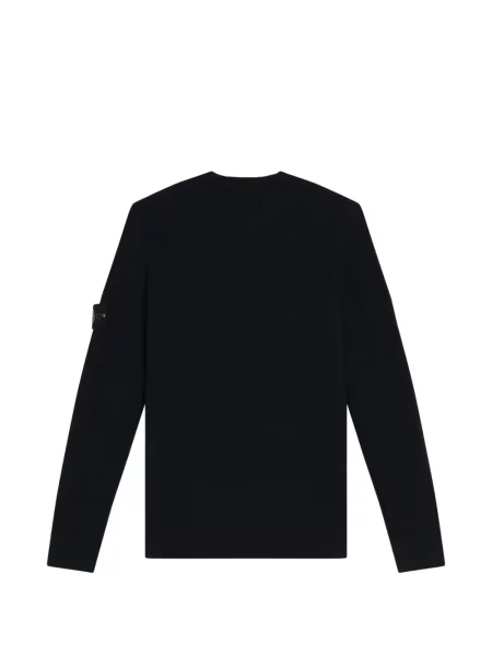Dzianinowy sweter Stone Island z kamieniami czarny