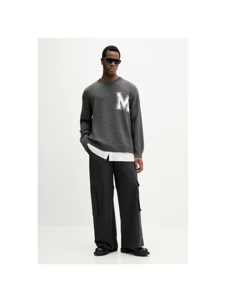Maison Margiela sweter z dodatkiem wełny szary
