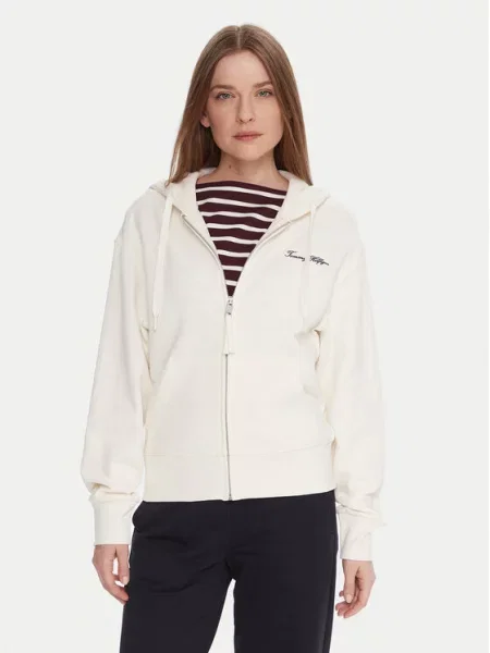 Tommy Hilfiger Bluza Script Écru