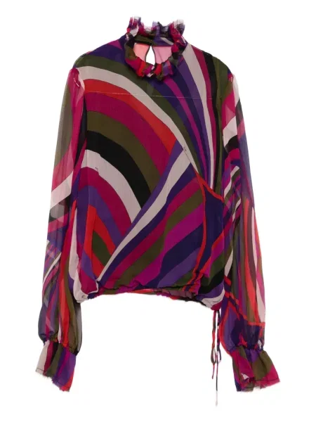 Bluză Pucci cu imagine cu imprimeu abstract roz