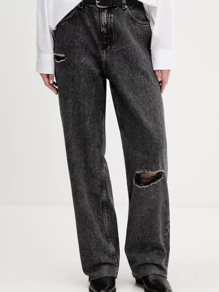 HUGO Blue jeans Leni_B high waist negru