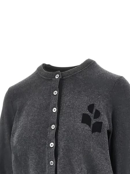 Cardigan Marant Etoile cu broderie gri