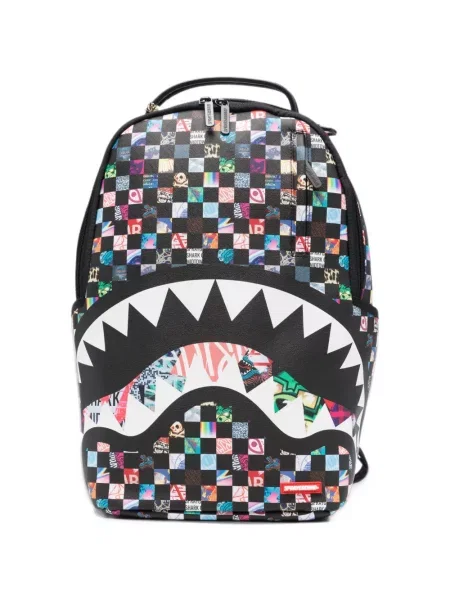 Kostkovaný batoh Sprayground černý