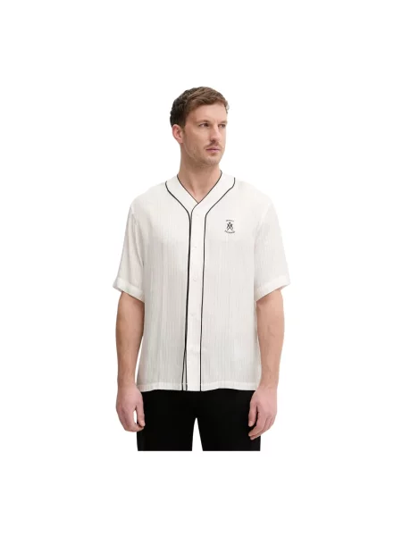 Koszula z krótkim rękawem Armani Exchange beżowa