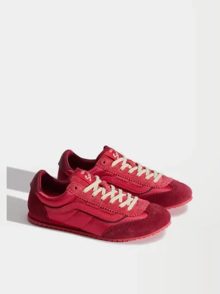 Замшевые повседневные кроссовки Vans красные