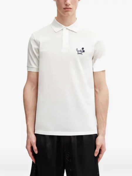 Scurt tricou polo Paul Smith cu broderie alb