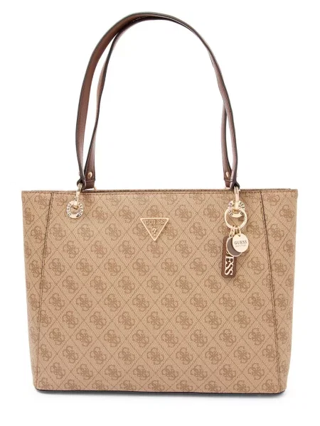 GUESS shopper Noelle Kobiety Sztuczna skóra brązowy|beżowy ONE SIZE beżowa