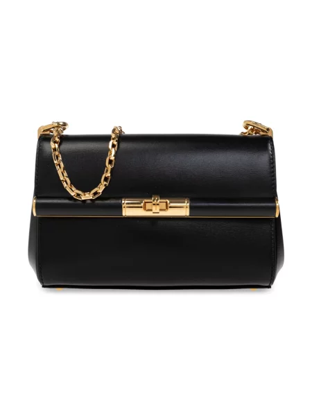 Lniana torebka Dolce And Gabbana czarna