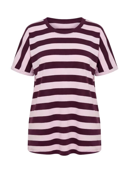Ulla Popken Tricou ciocolatiu / rosé