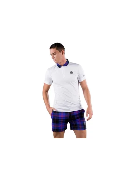 Клетчатая спортивная футболка Hydrogen фиолетовая