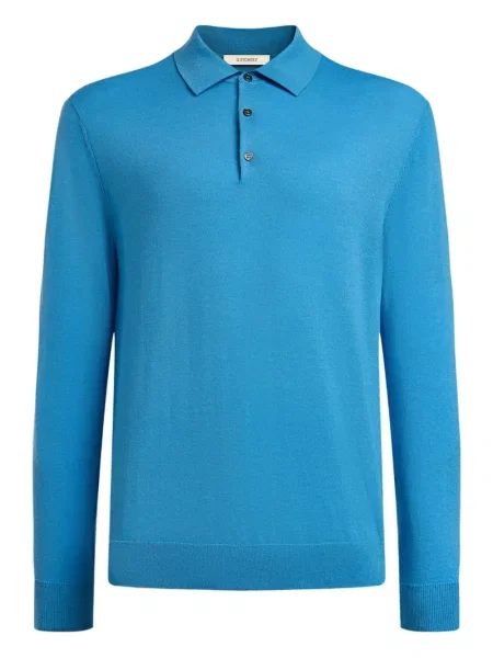 Polo 12 Storeez tricotate albastru