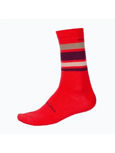 Шкарпетки велосипедні Endura BaaBaa Merino Stripe pomegranate