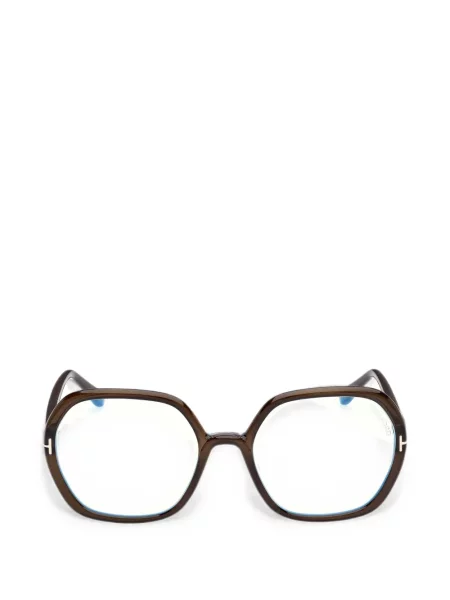 Ochelari de soare Tom Ford Eyewear cu imprimeu geometric maro
