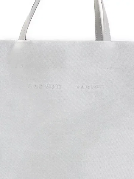 Geantă shopper Carven cu autograf alb