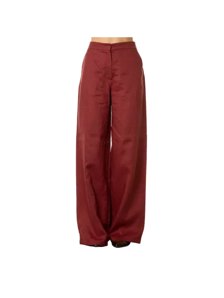 Spodnie Max Mara czerwone