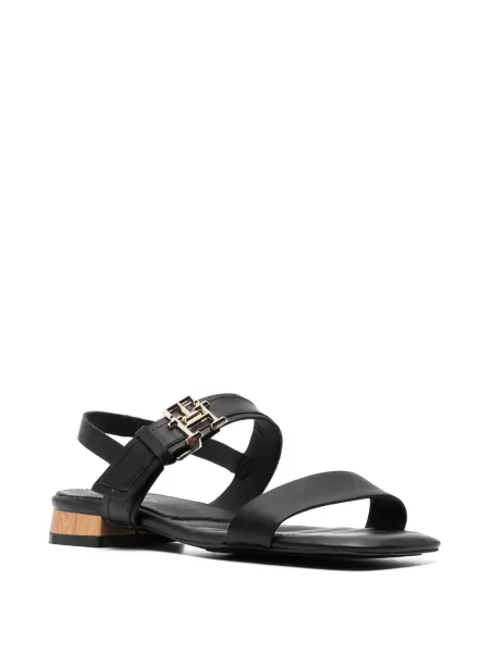 Sandale Tommy Hilfiger din piele cu cataramă negru