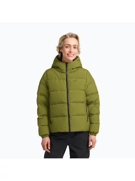 Palton cu puf pentru femei Jack Wolfskin Frozen Palace khaki green verde