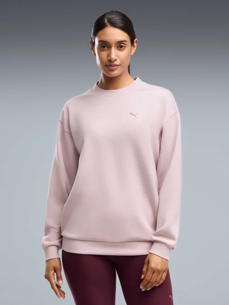 Свитшот Puma с круглым вырезом розовый