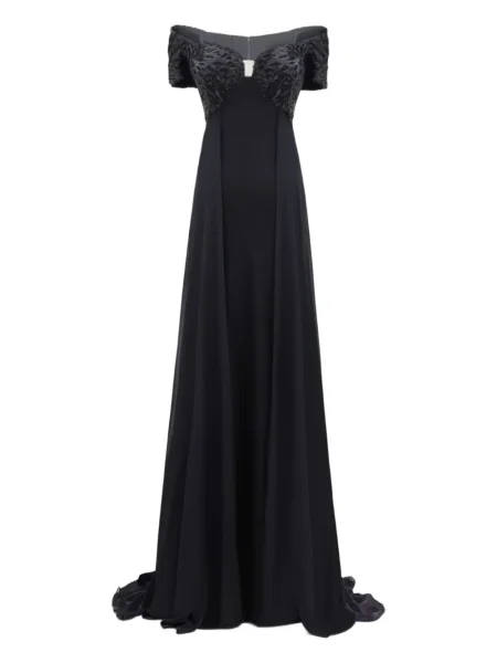 Rochie Gemy Maalouf cu mărgele de costum negru