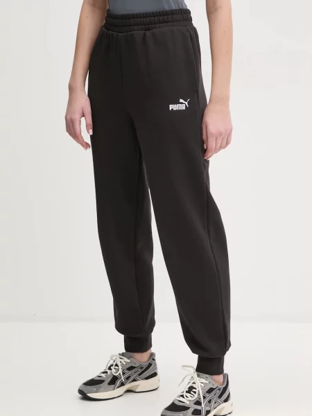 Puma spodnie dresowe z aplikacją czarny
