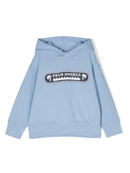 Bluza z kapturem dziecięca Palm Angels niebieska