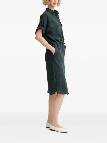 Rochie tip cămașă Sessun cu cordon verde