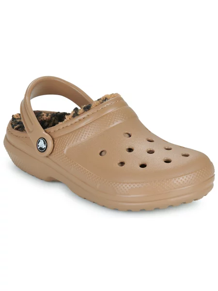 Pantofi Crocs cu imprimeu animal print clasici maro