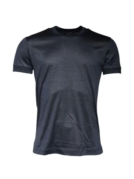 Scurt tricou Dolce & Gabbana cu decolteu rotund albastru