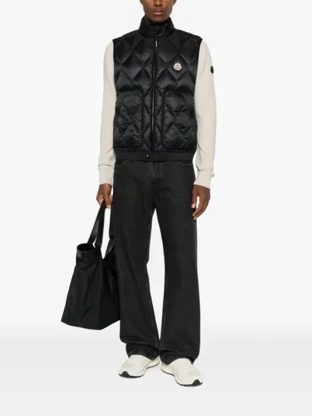 Matlasat vestă Moncler negru