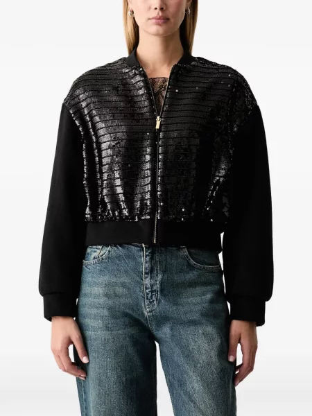 Μπουφάν bomber Armani Exchange με παγιέτες μαύρο