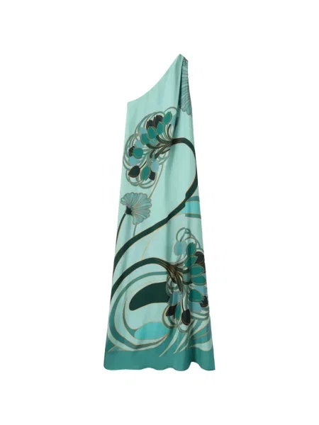 Rochie La Doublej de mătase verde