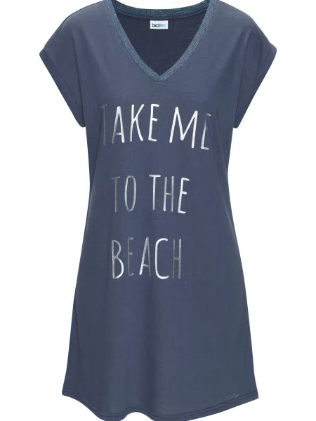 BEACHTIME by LASCANA Tricou marin / argintiu albastru
