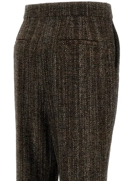 Pantaloni Fendi din tweed maro