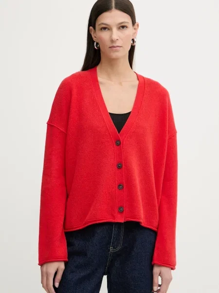 Marc O'Polo cardigan din lână roșu