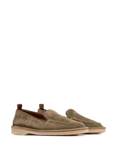 Pantofi loafer Buttero din piele de căprioară verde