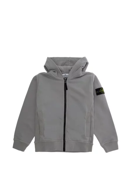 Bluza z kapturem dziecięca Stone Island szara