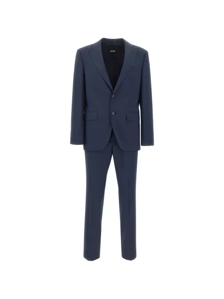 Costum Boss de lână albastru