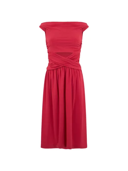 Rochie midi Alberta Ferretti roșu
