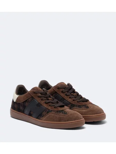 Sneakerși Hogan din piele de căprioară maro