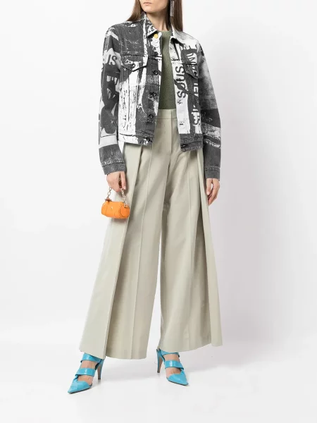 Spodnie Off-white plisowane białe