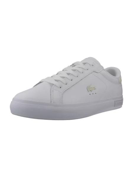 Pantofi Lacoste cu imprimeu animal print alb