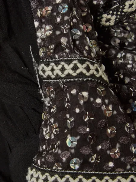 Sukienka mini Maje z cekinami czarna