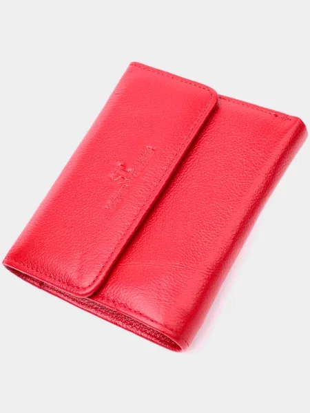Кожаный кошелек St Leather Accessories красный
