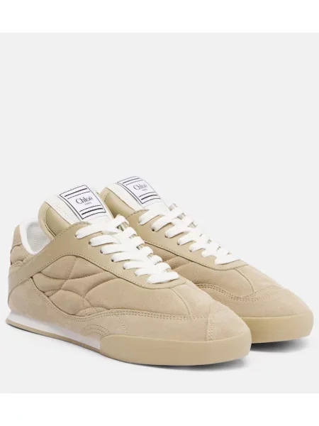 Sneakerși Chloé din piele de căprioară bej