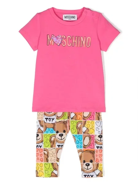 Koszulka dziecięca Moschino różowa