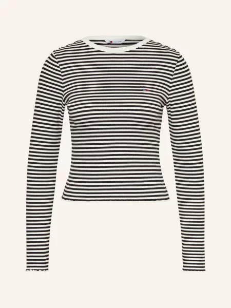 Dlouhé tričko s dlouhým rukávem Tommy Jeans bílé