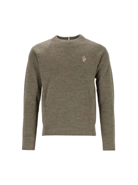 Sweter Moncler wełniany zielony