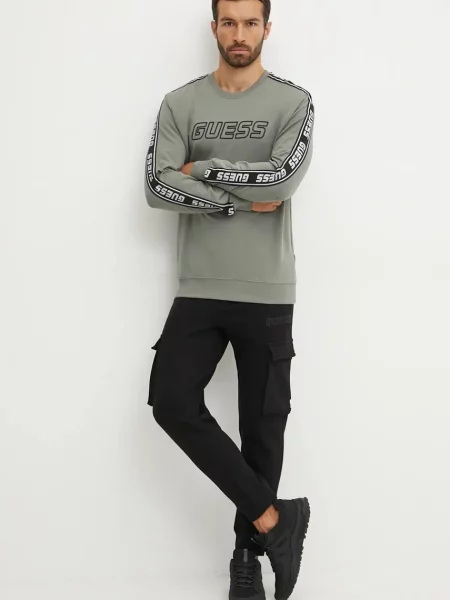 Спортивні штани Guess ALDWIN однотонні чорний