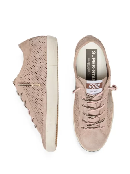 Sneakerși Golden Goose din piele de căprioară roz